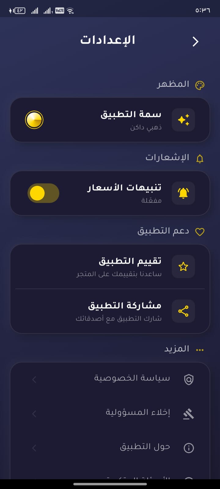 أفضل تطبيق للذهب في الوطن العربي